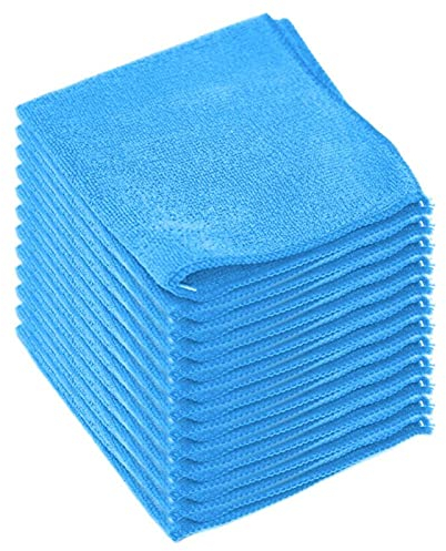 Toalla de paño de limpieza de microfibra Absorbente Sin pulido de rayas Detalle (Color : BLUE, Specification : 10pcs)