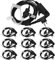 HYS Pinganillo Walkie Talkie Auriculares Compatible con Motorola CP040 DP1400 GP68 GP88 GP300 CT150 Pro1150, Auricular Transparente Antirruido con Micrófono PTT (10 Pcs)