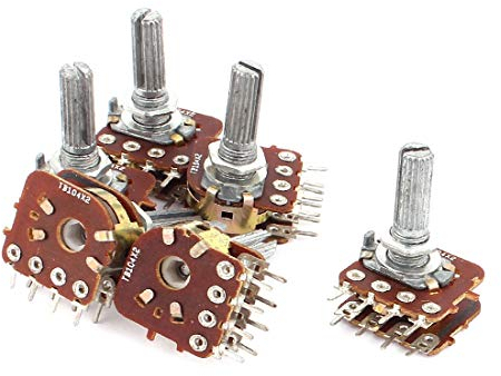 NEW LON0167 6 Stück TB104 * 2 100 / K/M Ohm Linear/Logarithmisches Mono/Stereo-Potentiometer(6 Pcs TB104*2 100/K/M ohm Linear/Logarithmic Mono/Stereo Pot/Potentiometer