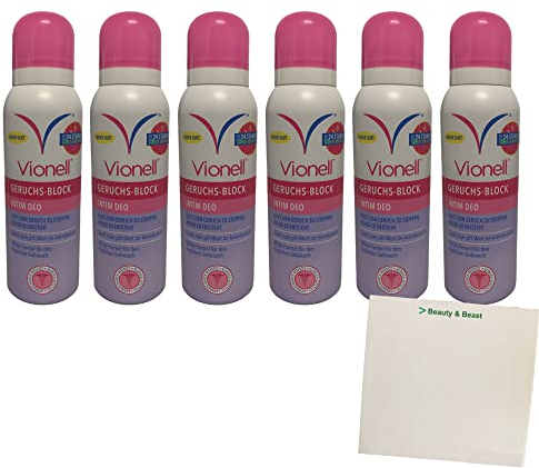 Vionell Intim Mild-Deo 6er Pack (6x125ml Flasche) + usy Block