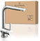 Wasserwerk WK4 Küchenarmatur - Design-Wasserhahn Küche - Chrom - 360° drehbar - Armatur mit Energiesparfunktion & Verbrühschutz - Premiumqualität Made in Germany