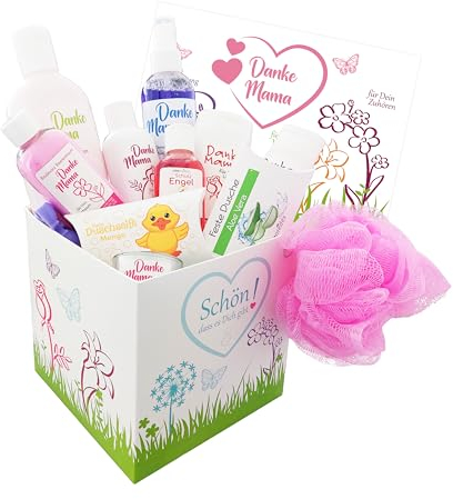 Wellness Set Danke Mama filled with love hochwertiges Geschenkset 11tlg. - made in germany