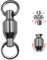PHECDA PROFLY Kugellager Wirbel mit Geschweißtem Ringe aus Rostfreiem Stahl Größe 0#~10# (20lb-480lb) (0#-30LB-15 Stuck)