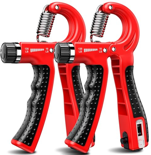 KDG Hand Grip Strengthener 2 Pack Adjustable Resistance(5-60KG) | Forearm Exerciser, Grip Strength Trainer for Muscle Building and Injury Recovery for Athletes