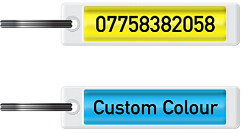 Personalised Telephone Number Keyring Any Name or Text