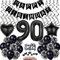 Schwarz 90. Geburtstag Dekoration, Luftballon 90. Geburtstag Deko, Schwarz Tortendeko Geburtstag 90 Jahre Mann, Deko 90. Geburtstag Manner Frau, Schwarz Deko 90. Geburtstag Ballons