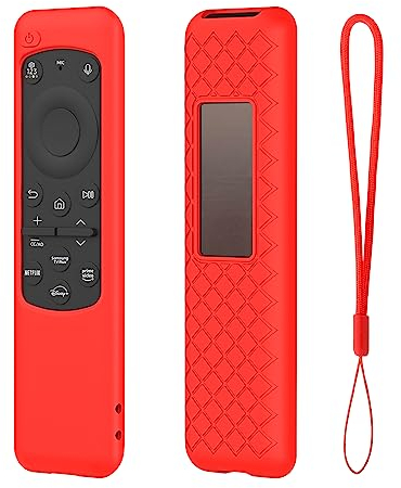 LEFXMOPHY Cover Case for BN59-01432J BN59-01432A BN59-01432 2023 Samsung Smart TV Solar Panel Remote Red Silicone Skin