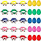 30 Pcs Shakers Musical Instrument Set Plastic Egg Shaker Wrist Hand Bells for Kids Adjustable Wrist Tambourines Shaker Musical Instruments for School and Music Class Party