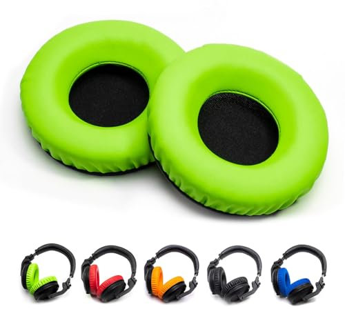 Voarmaks Stylish Color Options Dj Work Ear Pads Foam Cushion Compatible with Pioneer Hdj-X5 X5bt Hdj-X7 X7bt Hdj-X10 Dj Headset Headphone (Green Ear Pads L,R)