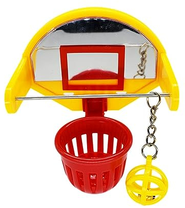 vreplrse Wellensittich Sittich Kanarienkäfig Spielzeugvögel, die mit vielseitigem Spielzeug und Materialien unterhalten werden, sind ein Robustes Papageien Basketball Spielzeug