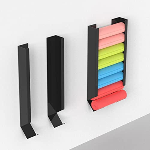 LOHXA Yoga Mat Holder Black Modern Yoga Mat Holder For Wall, Foam Roller/Resistance Band/Brick Hanging Yoga Mat Organizer, Commercial Gym Exercise Mats Storage