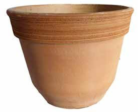 Generico Pots en terre cuite, diamètre 26 cm, hauteur 23 cm (2 pièces) - fleur en pot fabriqué en Italie
