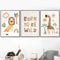 Set mit 3 Premium-Postern, dekorativ, für Kinderzimmer, Mädchen oder Jungen, Motiv: Tiere des Dschungels, ohne Rahmen, 30 x 40 cm (Pack 1 – Born To Be Wild)