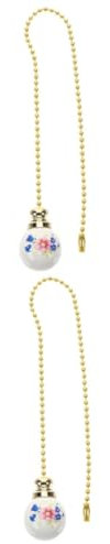 Angoily 2 Stück Beleuchtung Pendelleuchte Elektrische Kette Wandlampe Zugketten Vintage Deckenleuchte Zugkette Lampenkette Ornament Blumenlicht Kordel Verlängern