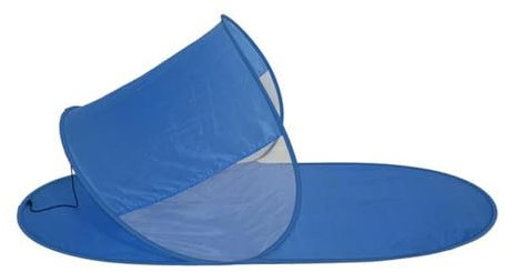 COSE DA CASA Stuoia spiaggia mare campeggio prendisole con parasole sulla sabbia richiudibile per un facile trasporto in montagna prato con sacca (BLU)