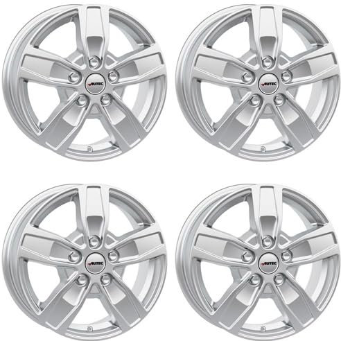 4x AUTEC Felgen Alufelgen QUANTRO 6.5x16 ET46 5x120 Brillantsilber kompatibel mit VW Bus Amarok