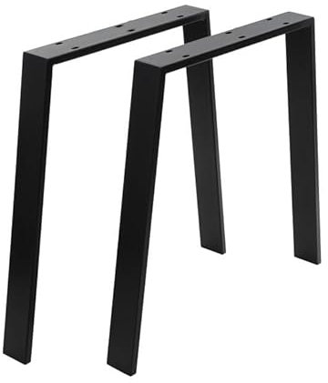 WOODYGIFT Tischbeine Metall Schwarz U-Form – 2er-Set Tischgestell 71 cm – Industrial Tischfüße für Esstisch, Schreibtisch & Couchtisch – Pulverbeschichtet & Stabil - Belastbar bis 250 kg