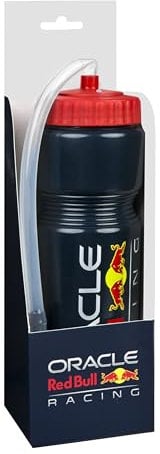 Undercover - Sportliche Trinkflasche mit langem Strohhalm - 700ml Fassungsvermögen - Oracle Red Bull Racing Lizenzprodukt - Ideal für Sport und Freizeit - Geschenkbox