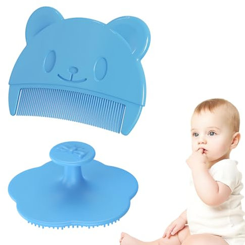 Schorfkamm Baby,Milchschorf baby entfernen,Kopfgneis entfernen,Milchschorf und Babykamm,Babybürste,Haarkamm für Baby Geeignet für Neugeborene, Baby,2 Stück
