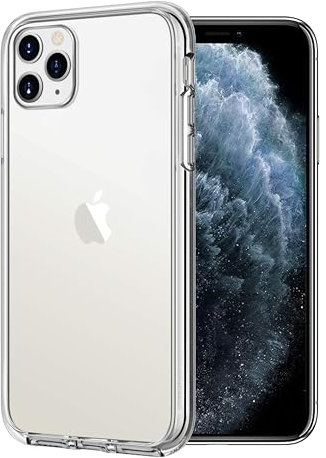 Pristine-Tech Case for iPhone 11 Pro Max Clear Phone Cover, Shock-Absorption, Transparent, Soft Silicone TPU Phone Basic Case, Compatible with Wireless Charging