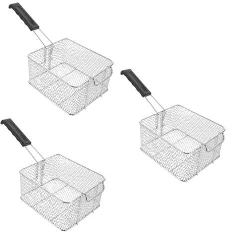 MAGICLULU 3 Pièces panier à frire en acier inoxydable panier à frire en fil de fer panier-filtre Panier friture suspendu Panier friture pour frites friteuses panier de friture porte-frites
