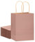 Gcardist 16 sacchetti di carta kraft rosa cannella con manici, 33 x 26 x 13 cm, in tinta unita (13 x 10 x 5 pollici, grandi dimensioni)