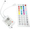 ShineBurky Bluetooth Led Strip Controller, LED Fernbedienung, 4 Pin DC 5-24V WIFI RGB Controller mit 44 Tasten IR Fernbedienung, Musiksynchronisierter, Intelligenter APP, für LED Band, Weiß