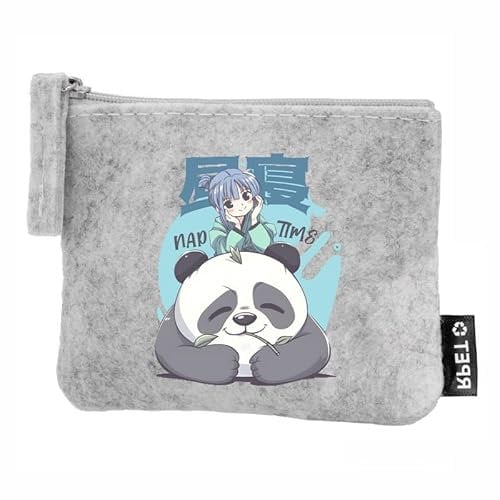 Porte Monnaie en Feutrine Motif Panda Anime Manga