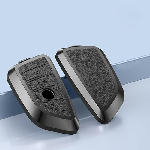 LccYanAi Porte-clés,pour BMW 5 Series 530i 3 Series 7 Series X1 X3 X4 X5 X6 étui de Rangement Multifonction,Pochette à Fermeture éclair Cartes,Portefeuille de Voiture.,A-Black