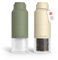 LARS NYSØM Salt and Pepper Grinder Set Stainless Steel with Adjustable Grinder I Bottle Design Spice Mills Set Manual (Green/Beige)