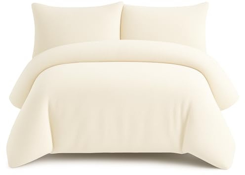 Bella Nights Teddy Bear Fleece Duvet Cover Set – Thermal Warm & Cosy Soft Fur Bedding with Pillowcases – Winter Duvet Set (Cream, Super King)