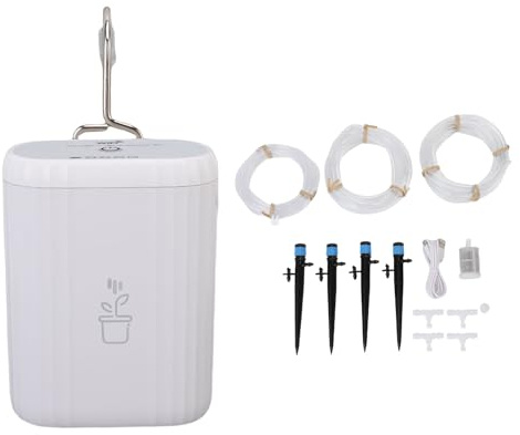 Riego automático de plantas, control de aplicación WiFi, dispositivos de riego automático de plantas para red de riego automático inteligente de interiores, kit de riego por goteo