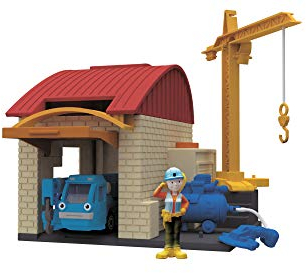 Dickie Toys 203133010 Bob Baumeister Garagen Spielset Spielgarage mit vielen Funktionen, Kran Heppo, 10 x 12 cm