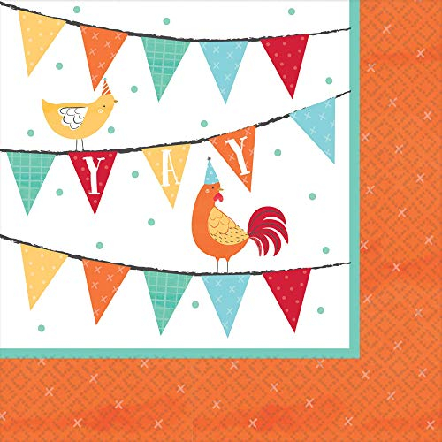 Barnyard Birthday Beverage Napkins 25cm (16 pk)
