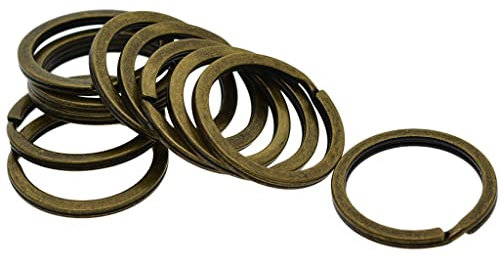 freneci 20 / 50pcs Bronze Argent 28 / 32mm Anneaux Divisés Porte-clés Porte-clés Anneaux pour Clés - Style 6