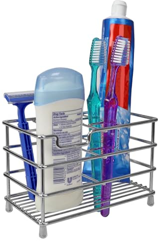 Home Basics Badewannen-Organizer, Stahl, Chrom, 1 Stück