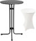 ESTEXO Stehtisch Bistrotisch inkl. Husse Metall Tisch Gartentisch Partytisch Bartisch Ø 70 cm Schwarz