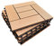 Click-Deck Composite Decking Tiles | Patio, Balcony, Concrete, Hot Tub Deck Tiles | 30x30cm Square Connect Flooring | Easy Installation | Low Maintenance | Great Drainage (6x Deck Tiles, Teak Mosaic)