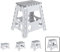 ARREGUI TB-039-GB Tabouret pliant | Marchepied pour adultes et enfants | Escabeau pliant | Tabouret marchepied enfant | Tabouret pour la cuisine, salle de bain, camping | 39 cm hauteur | Blanc et Gris