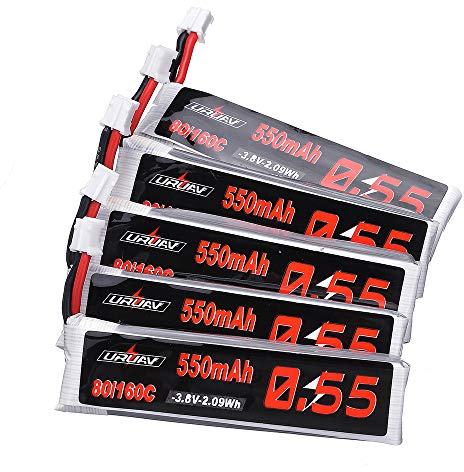 KINGDUO 5Stk 3,8 V 550 mAh 80C/160C 1S HV 4,35 V PH2.0 Stecker Lipo Batterie für GEPRC TinyGO 4K FPV Indoor Whoop Emax Tinyhawk Kingkong/LDARC Tiny