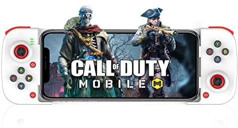 Mando de juego inalámbrico para iPhone, Megadream MFi Bluetooth Mobile Gamepad Joystick para iOS/Android, iPhone 14 13/Mini/13 Pro Max, 12, 11, para Samsung Galaxy, Nokia, OPPO Direct Play (blanco)