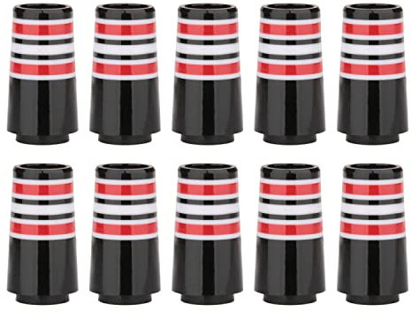 Golf Builder 10pcs Custom Tip .355 Golf Ferrules for Taper Tip Iron Wedge (Red Ring)