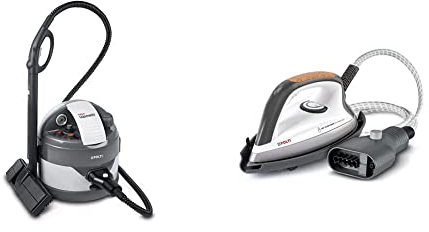 Polti Vaporetto Eco Pro 3.0 Nettoyeur Vapeur, 4,5 Bar, tue et élimine 99,99%* des virus, germes et bactéries, 2L, 2000 W & PFEU0035 Accessoire Fer Fluid Curve Vaporetto, Aluminium