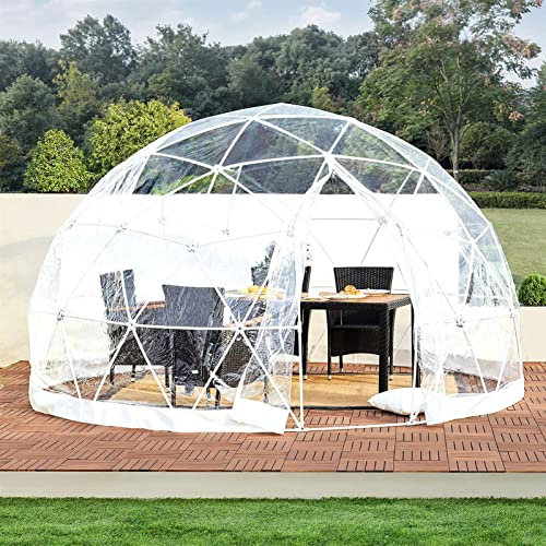 Bubble Tent Dome House Campingzelt, Garten Outdoor Clear Dome Shelter Geodätische Kuppel 5-7 Personen für Hinterhofterrassen, Baldachin Pavillons Screen House Room Lean to Gewächshaus,transparent,36