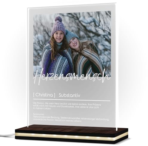 CHRISCK design Acrylglasbild Definition mit eigenem Bild - Persönliches Geschenk für Herzensmensch - Foto Bild personalisiert für Partnerin Freundin - Fotogeschenk Acryl Wandbild Paar