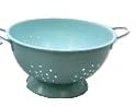 Colander, 21cm Diameter x 11.5cm Height, Enamel Coated, Stainless Steel (Sky Blue)