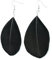 Miniblings Feder Ohrringe Federn Federschmuck Hippie Boho Ethno schwarz - Handmade Modeschmuck I Ohrhänger Ohrschmuck vergoldet
