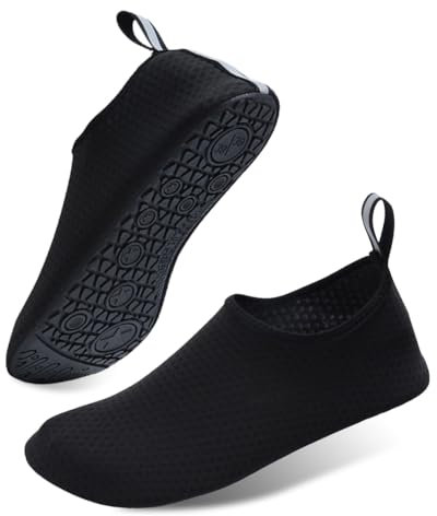 Ceihwa Chaussures Aquatiques Homme Femme Enfant 42-43 Chaussures d'eau Antidérapant Chaussure Plage Respirant Water Shoes Chaussons Aquatiques Sport Chausson Piscine Séchage Rapide Chaussures à Nager