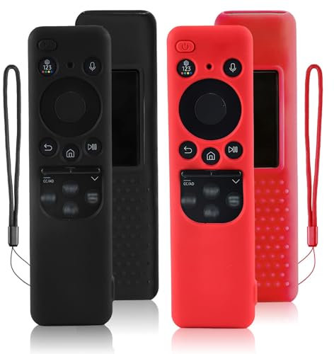 2PCS Funda para Samsung Smart TV 2023, Funda Mando Compatible con TM2360E TM2361E BN59-01432A BN59-01432J, Protector Mando de Silicona, Funda Mando Antideslizante, Funda para Samsung Mando SolarCell