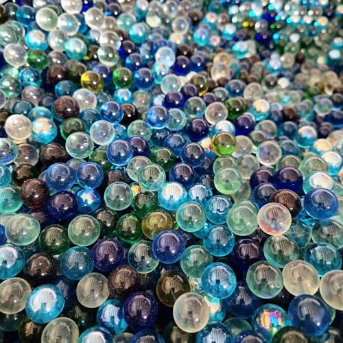 Tokaneit 100 Stck Bunte Glasmurmeln: Murmelspiele fr Kinder, Murmeln Glas fr Aquarien, Arcade & Tischspiele, Sportspielzeug & Outdoor (16mm)